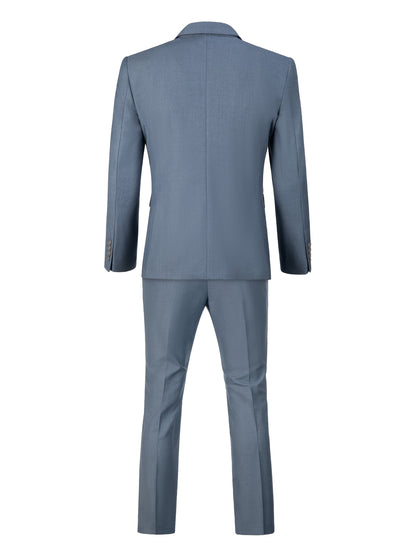 Men's Solid Color Complete 3pcs Suit Set Slim Fit Modern Tailored for Weddings Business Graduation Father's Day Gifting Express Delivery