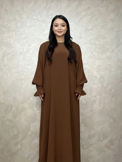 Soft Crepe Material with Pocket Mulim Lady Abaya Prayer Abaya