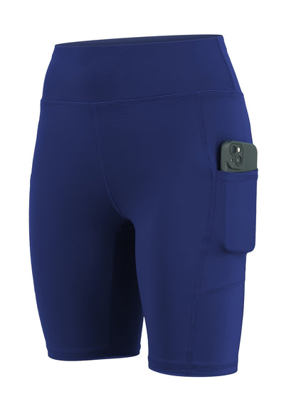 6-pack Large Size Sport Shorts For Women, Fashionable Casual Shorts, High-waist High-stretch Yoga Shorts, 5-inch Shorts With Phone Pocket
