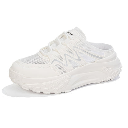Women'S Casual Summer Shoes with Thick Soles And Versatile Slippers, Easy And Breathable Mesh Surface, White And Comfortable., Women Shoes