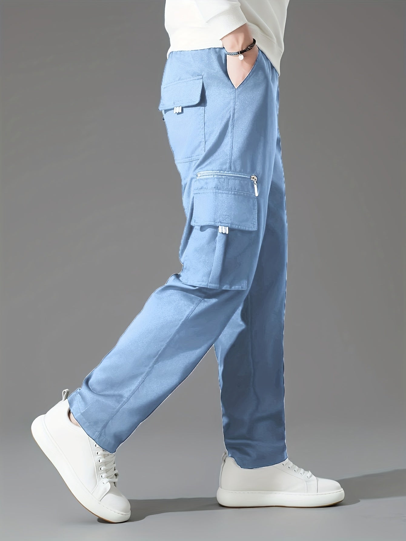 3pcs Men's Fashion Cargo Pants Casual Daily Outdoor Travel Multi-pocket Cargo Pants