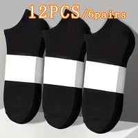12PCS (6 Pairs Black)