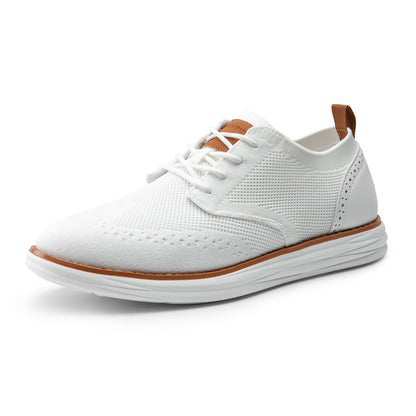 Bruno Marc Men's KnitFlex Craft Mesh Oxfords Sneakers Casual Dress Lace-Up Lightweight Walking Shoes