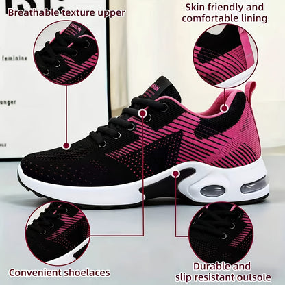 Women's Orthopedic Sports Shoes, Fashionable Walking Shoes, Lightweight Casual Shoes, Road Running Shoes, Non-slip And Breathable Tennis Shoes, Mesh Air-cushioned Sports Shoes, with Foot Support, Suitable for Running, Fitness, Office, And Casual