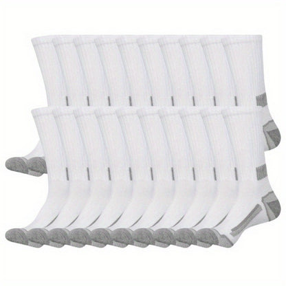 Men's Athletic Socks - 10/20/30-Pair Options