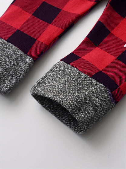 Kukitty Baby Boy Clothes 'Mama'S Boy' Letter Printed Hoodie Sweatshirt Tops And Plaid Pants, 2pcs Fall Winter Outfit Set, for Outdoor