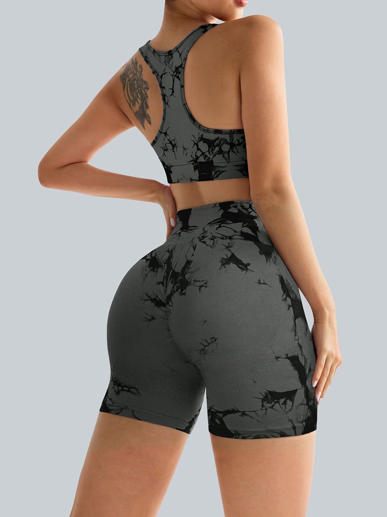 Women'S Sports Tie-Dye Seamless Underwear and Shorts Suit