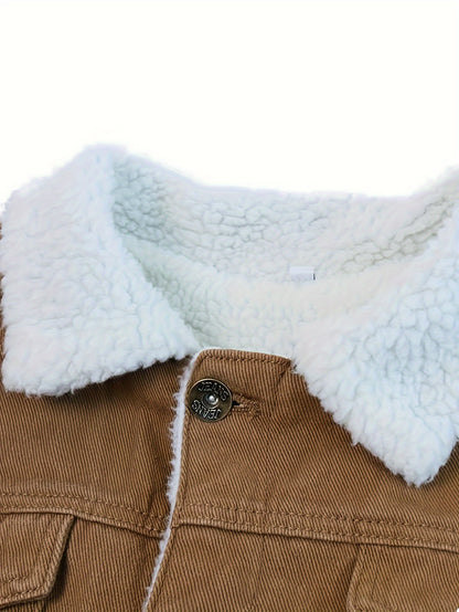 Men's Sherpa Fleece Lined Denim Jacket - Warm Winter Trucker Jacket - Cowboy Jean Jacket - Soft Fleece Lining & Durable Denim - For Men - Perfect for Cold Weather & Outdoor Activities - Ideal Gift for Winter Holidays