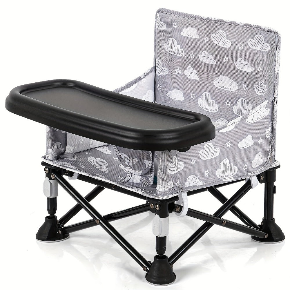 Foldable Baby Dining Chair - Portable Tray Seat