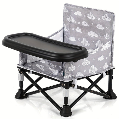 Foldable Baby Dining Chair - Portable Tray Seat
