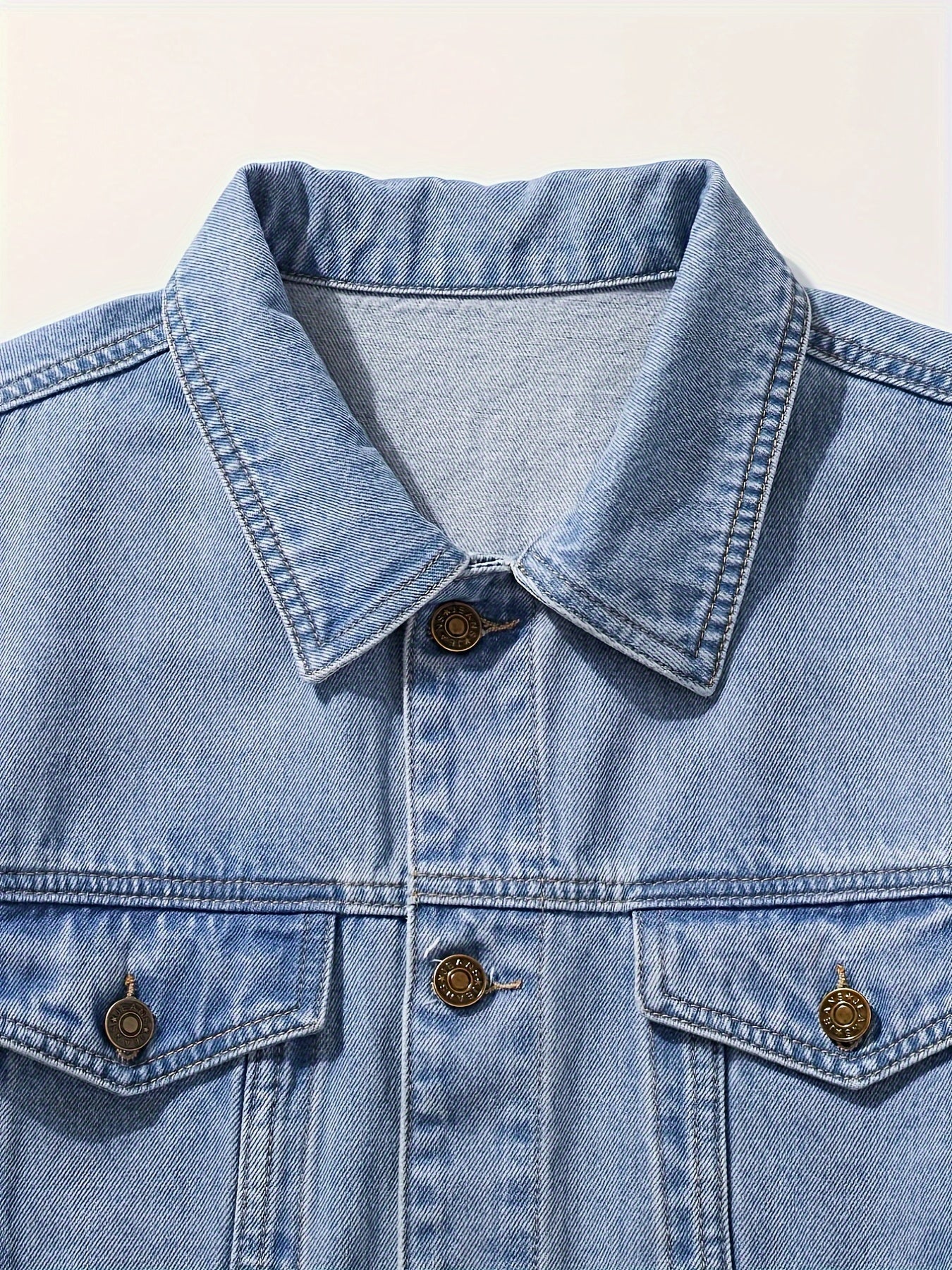 Men'S Vintage Denim Jacket, Casual Urban Style Multi-Pocket Denim Coat