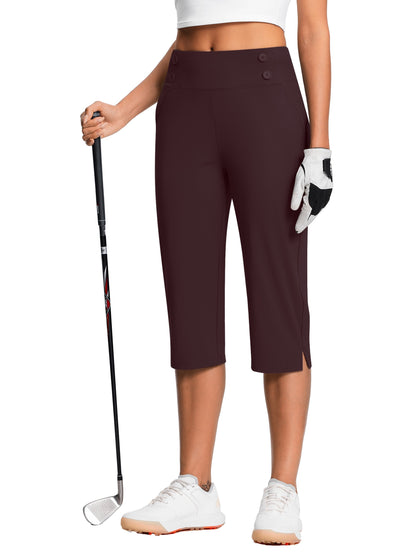 18" Dressy Capri Pants for Women High Waist Stretch Women'S Capris Pants for Summer with Pockets Work Casual