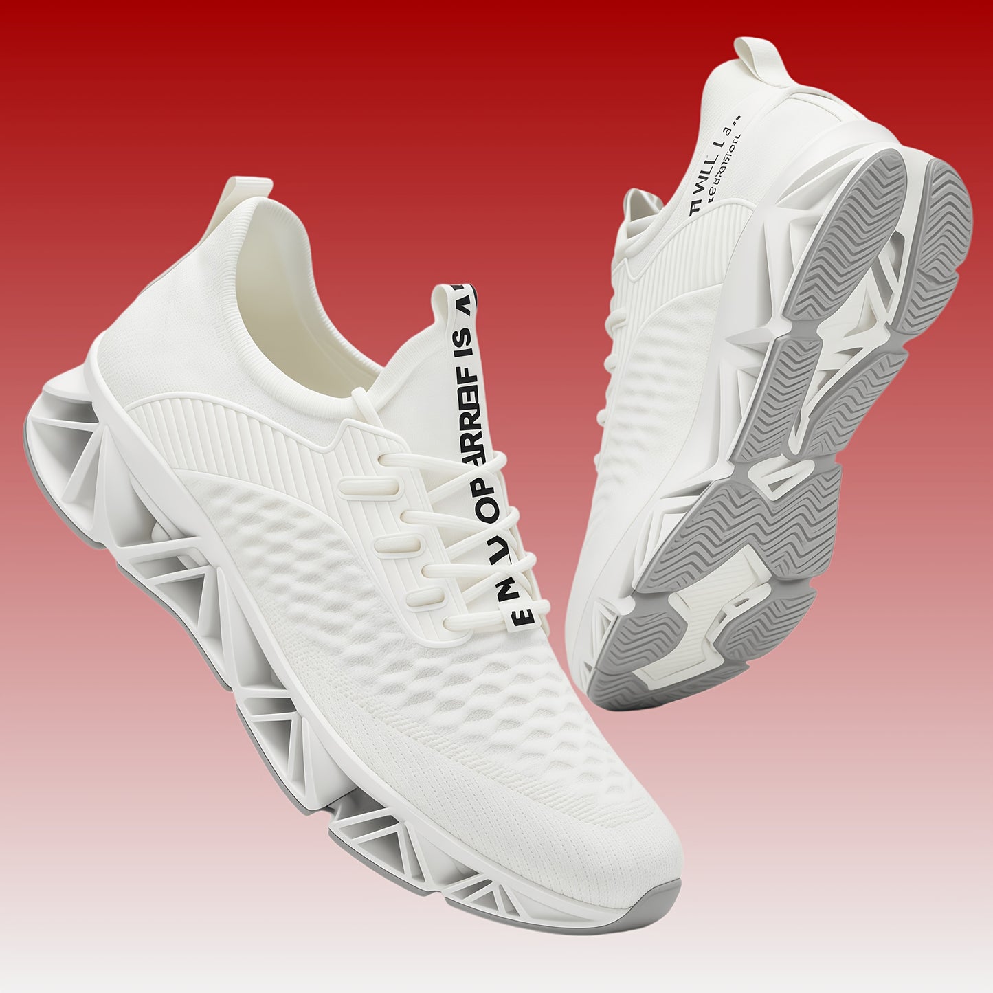 [Lightweight Running Shoes] Men Lightweight Breathable Running Shoes - Non-Slip All-Season Fitness Sneakers, Lace-Up Design Black - Wear-Resistant And Durable Training Shoes, Comfortable Casual Shoes, A Must-Have For Fitness Enthusiasts