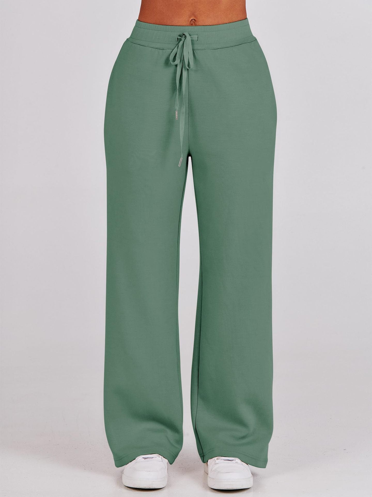 Spring/Autumn Casual Swear Set for Women, Zipper Long-Sleeve Sweatshirt and Wide-Leg Pants 2pcs Set