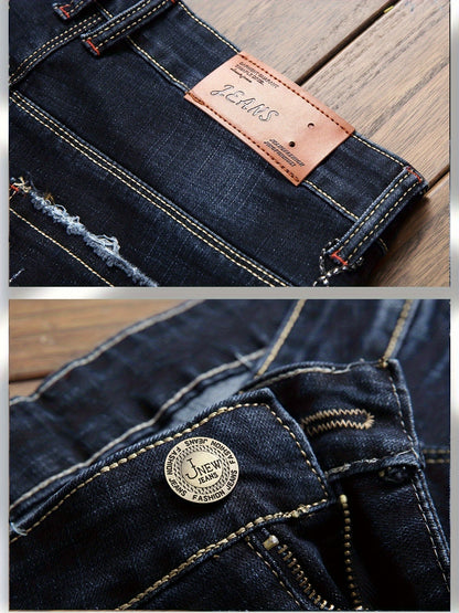 2026 New Men's Jeans, Fashionable Trend Slim Fit Jeans, Elastic Denim Leggings, Slimming Slim Fit Men's Pants, Slim Fit Version, Versatile Design, Suitable for All Seasons