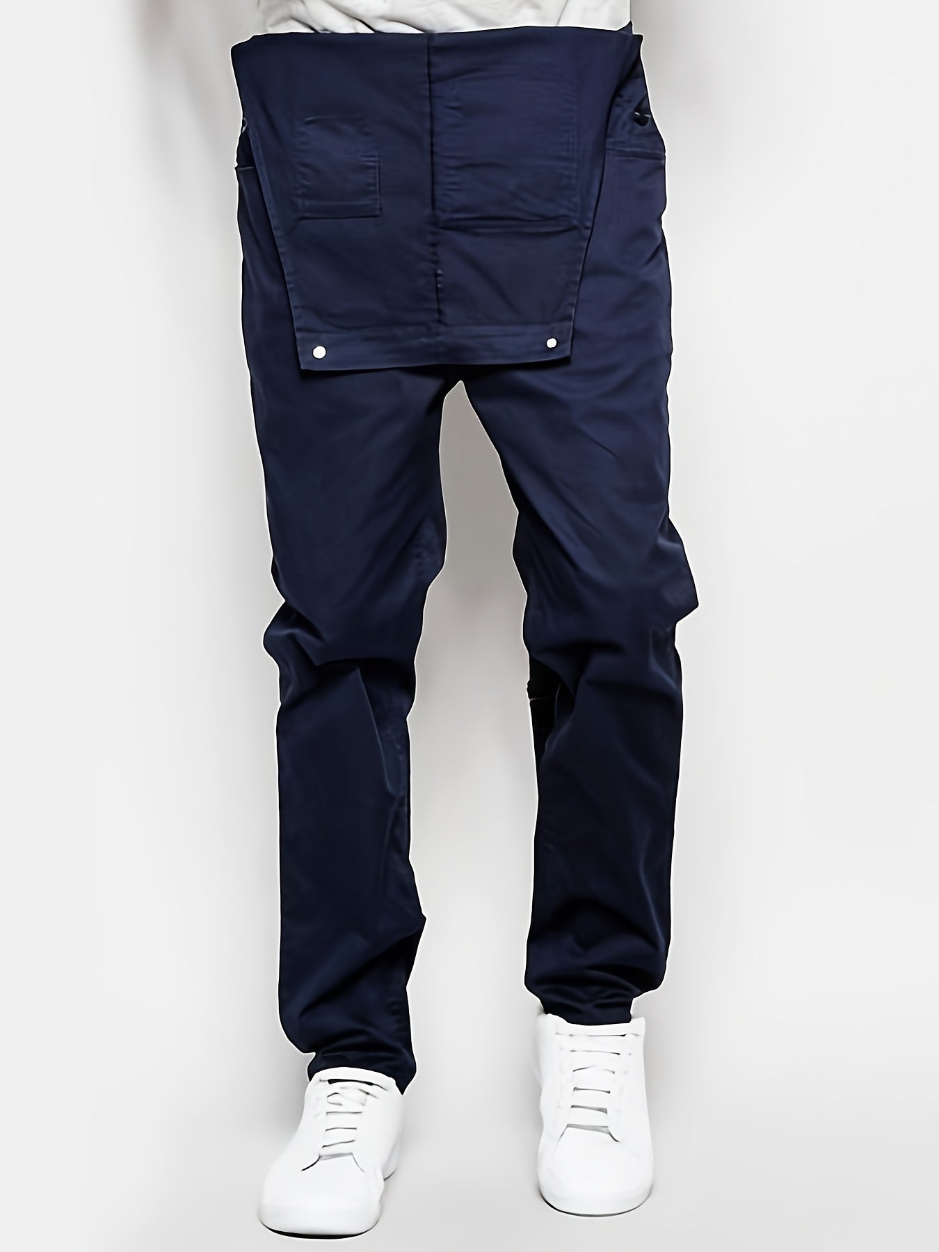 Men'S Denim Bib Overalls, Slim Fit Medium Weight Work Trousers With Adjustable Straps & Tool Pockets, Reinforced Durable Pants For Construction Gardening Mechanical Work, US Sizes S-XXXL.Slim Fit: Recommended To Take One Size Larger Than Normal.