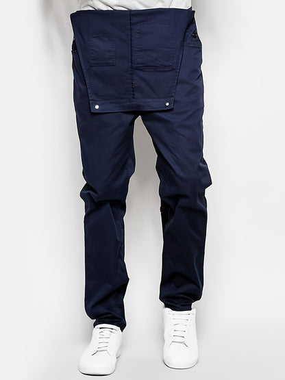 Men'S Denim Bib Overalls, Slim Fit Medium Weight Work Trousers With Adjustable Straps & Tool Pockets, Reinforced Durable Pants For Construction Gardening Mechanical Work, US Sizes S-XXXL.Slim Fit: Recommended To Take One Size Larger Than Normal.