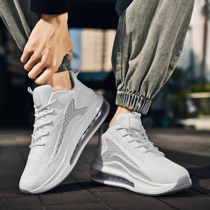 Men's Sneakers, Fashionable Lace Up, Lightweight Anti Slip And Shock-absorbing Air Cushion, Comfortable And Breathable Men's Shoes, Fitness Tennis Shoes, Running Shoes For Men, Work Boots For Men,