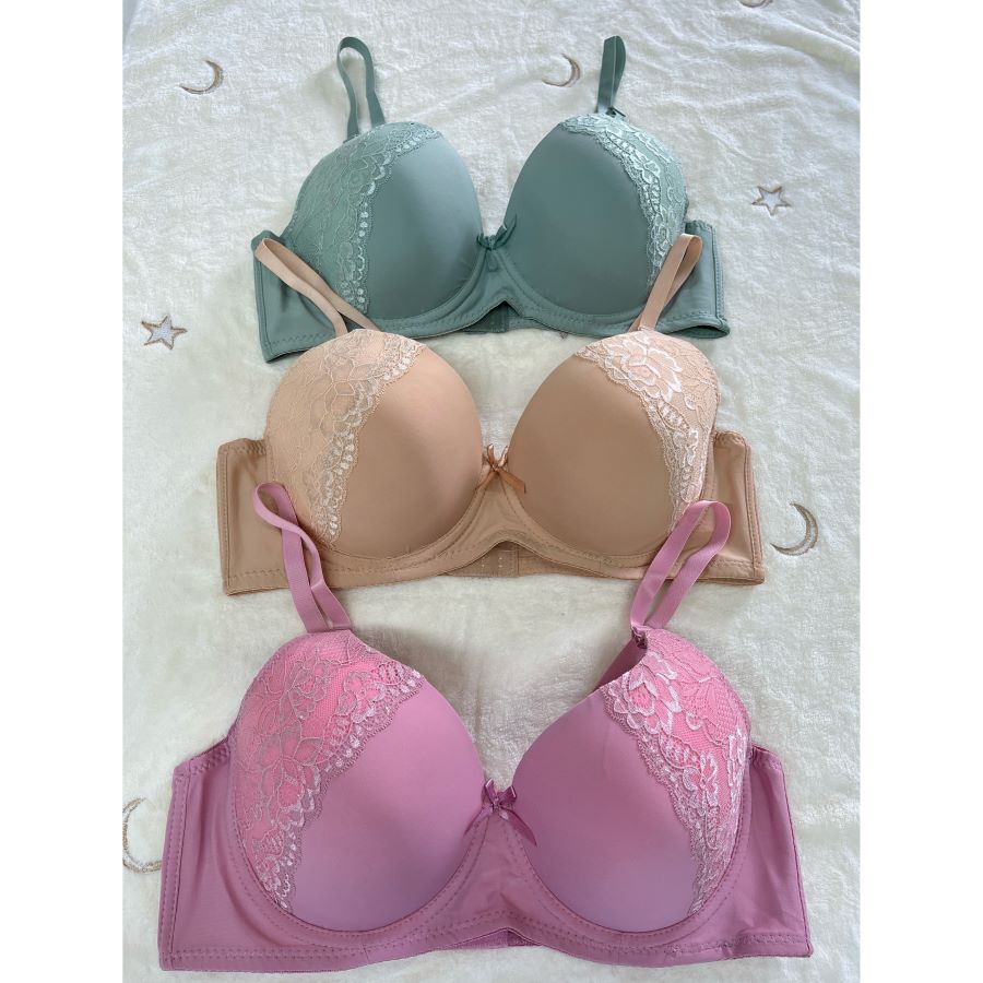 07 6Pack of Color 3Roe Button Bras B Cup and C Cup and D Cup and DD Cup
