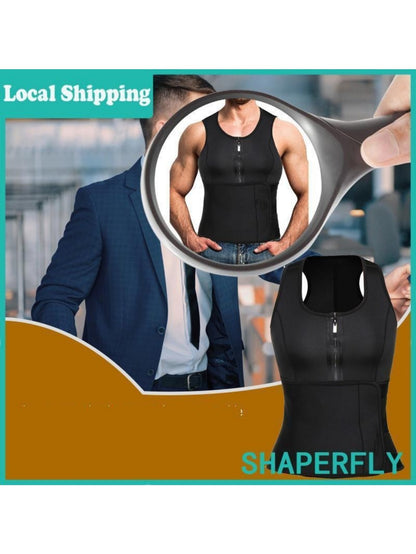 Men Body Shaper Waist Trainer Sauna Suit Sweat Vest Underwear Workout Tank Tops Shirt