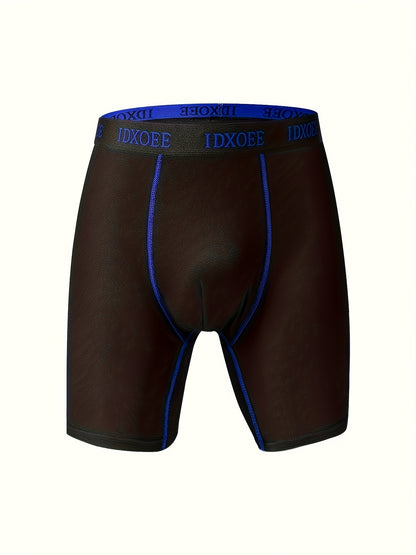 5pcs Men's Underwear, Casual Boxer Briefs Shorts, Breathable Comfy Stretchy Boxer Trunks, Sports Shorts