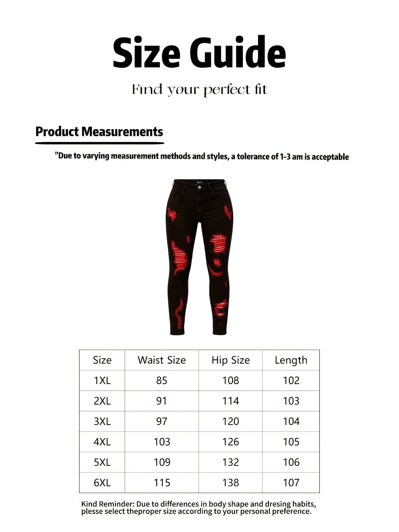 Plus Size Ripped Jeans - Y2K Style - Red Ripped Jeans - Trendy And High-Stretch - Suitable for Everyday Commute, Vacation, And Casual Wear All Seasons - High-Waisted Skinny - A Must-Have for Christmas Parties And Family Gatherings, Summer Breathable