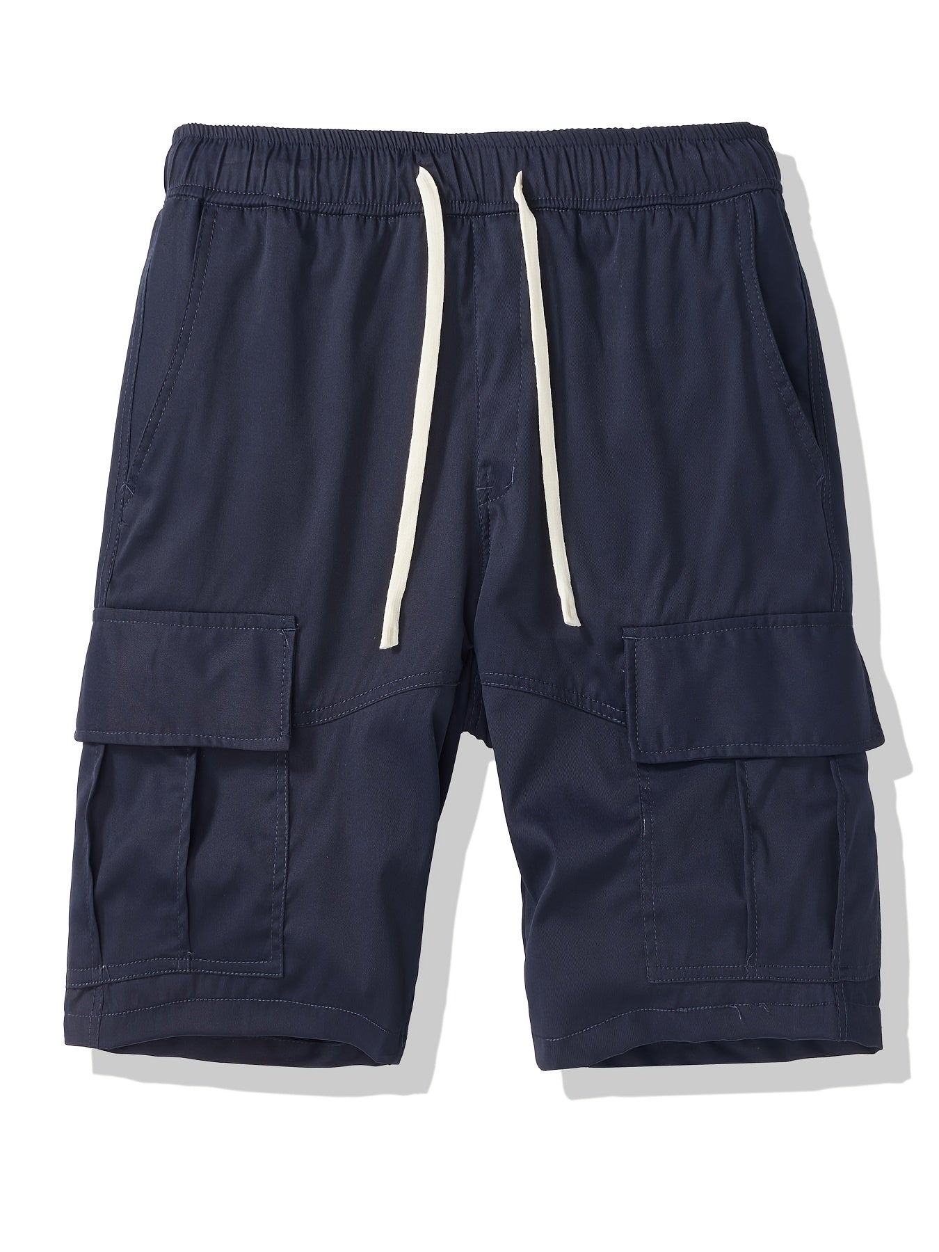 Men's Black + Gray + Brick Red Polyester Cargo Shorts - product view 16