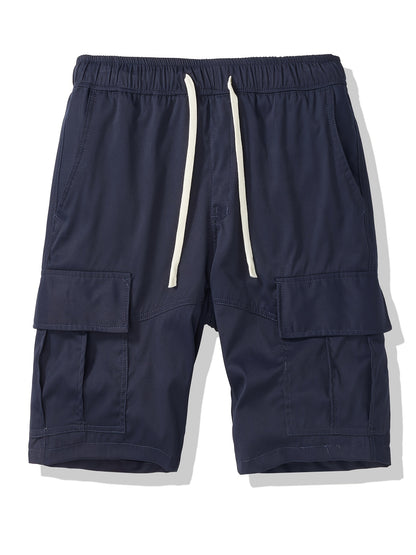 Men's Black + Gray + Brick Red Polyester Cargo Shorts - product view 16