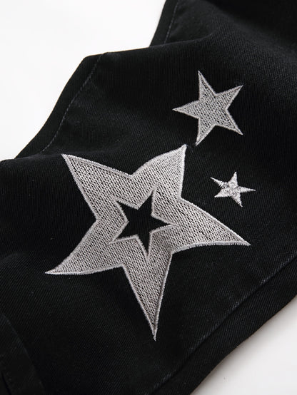 Slim Fit Men'S Jeans with Embroidery And Ripped Details
