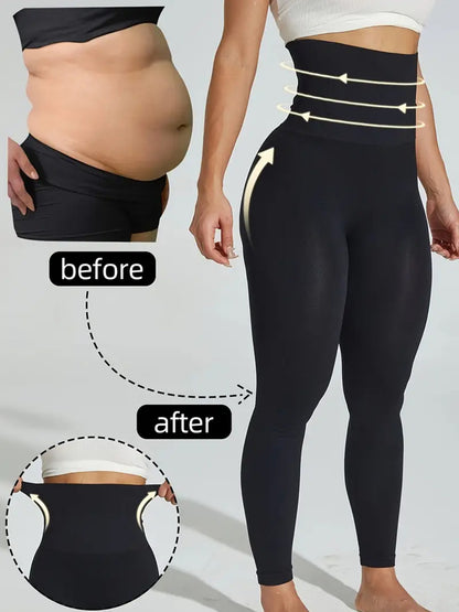 2 Pair of Women's High-waisted Shaping Pants with Great Elasticity That Helps Smooth and Shape the Waist and Abdomen, Making Them Look Flatter and Firmer. Commonly Worn in Daily Life or on Special Occasions.