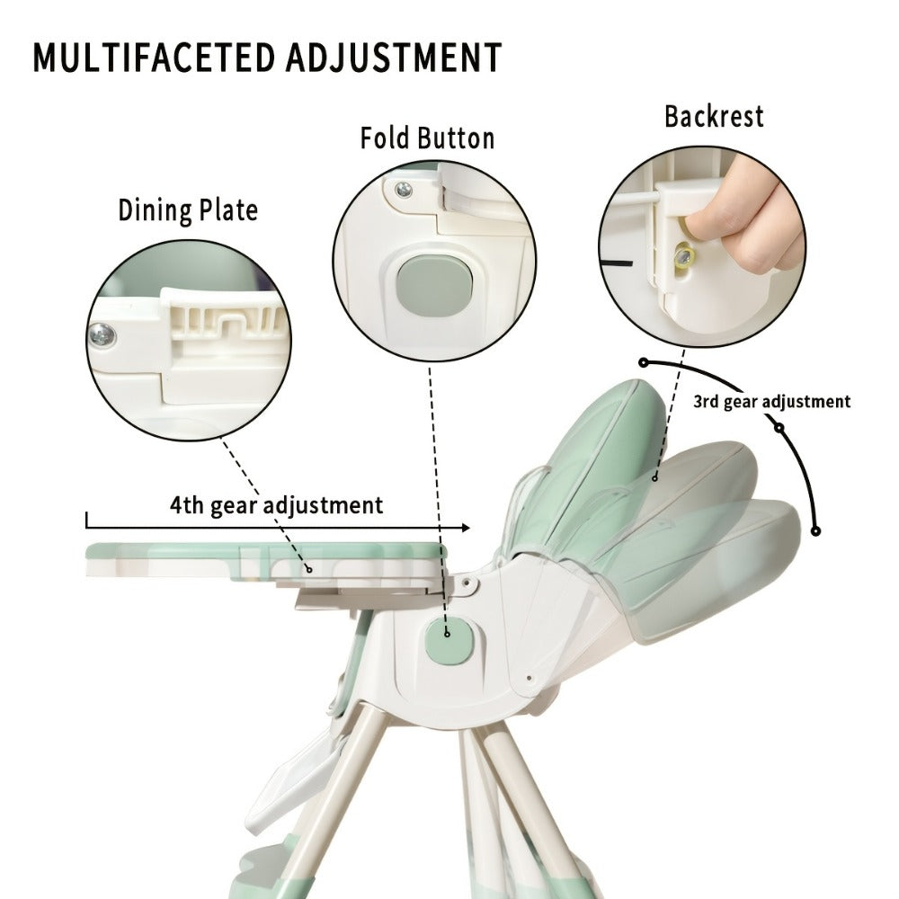 Convertible Baby High Chair - Adjustable Dining Rocker