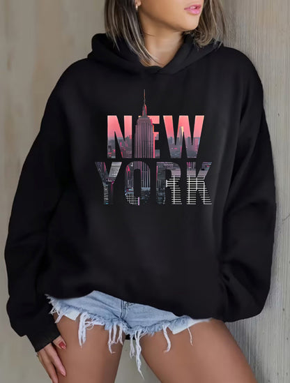 women's hoodie Sweater - Holiday Party Outfit - Soft Everyday Fall Tops - Machine Washable Casual Pullover sweatshirt