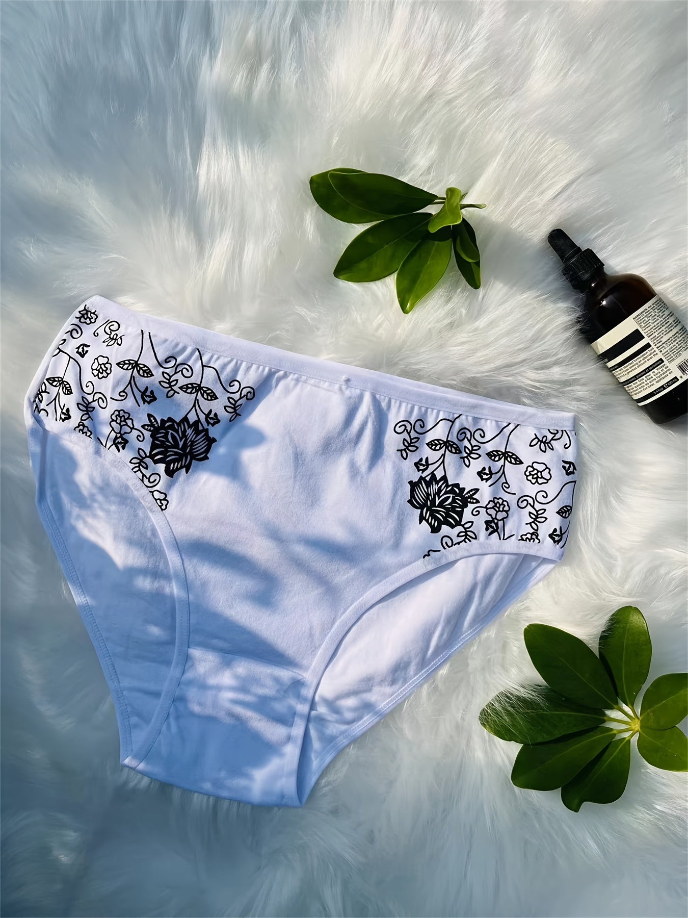 12pcs Set of Mid-Rise Pure Printed Women's Shapewear Panties, Breathable, Sexy, and Comfortable (Random Delivery)