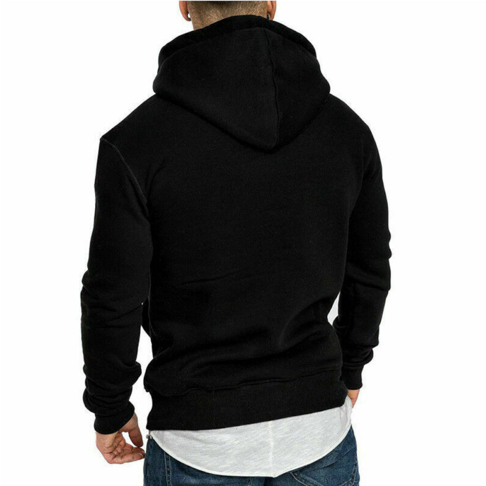 CRAZYHONEY Men Hoodie Casual Hooded Solid Pocket Cup Slim Fit Sweatshirts Pullover Sweater Tops Long Sleeve