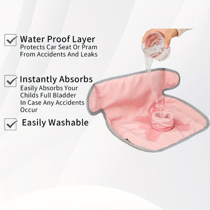 Waterproof Car Seat Potty Training Mat - Quick-Absorbing Machine-Washable Pad