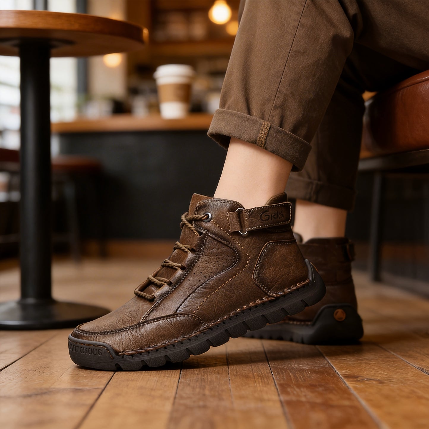 [Casual Walking Shoes] Men's Casual Shoes Ankle Chukka Boots Slip On Lightweight Loafers Mid Top Walking Driving Shoes For Male