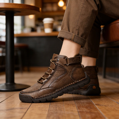 [Casual Walking Shoes] Men's Casual Shoes Ankle Chukka Boots Slip On Lightweight Loafers Mid Top Walking Driving Shoes For Male