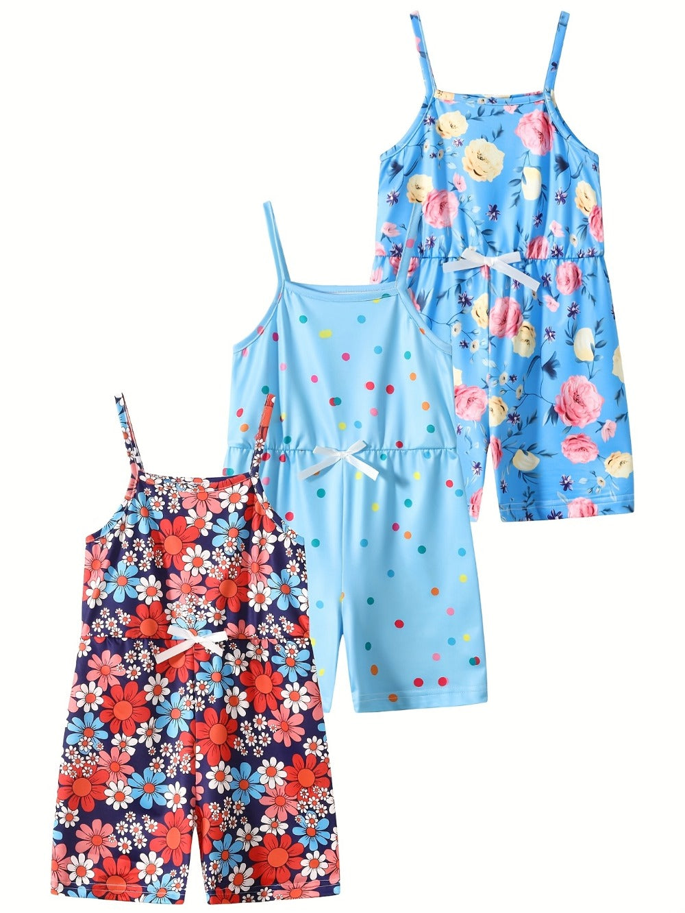 Girls' Mixed Casual Outfit Set - 3-Piece