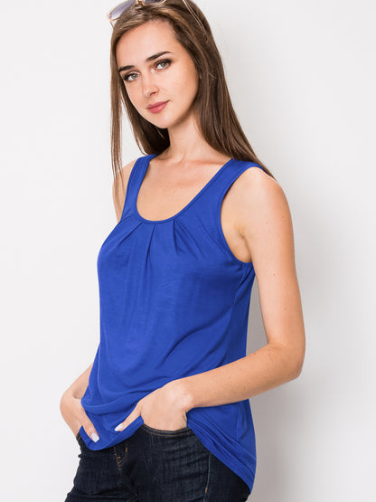 Women's Sleeveless Scoop Neck Loose Fit Tank Top