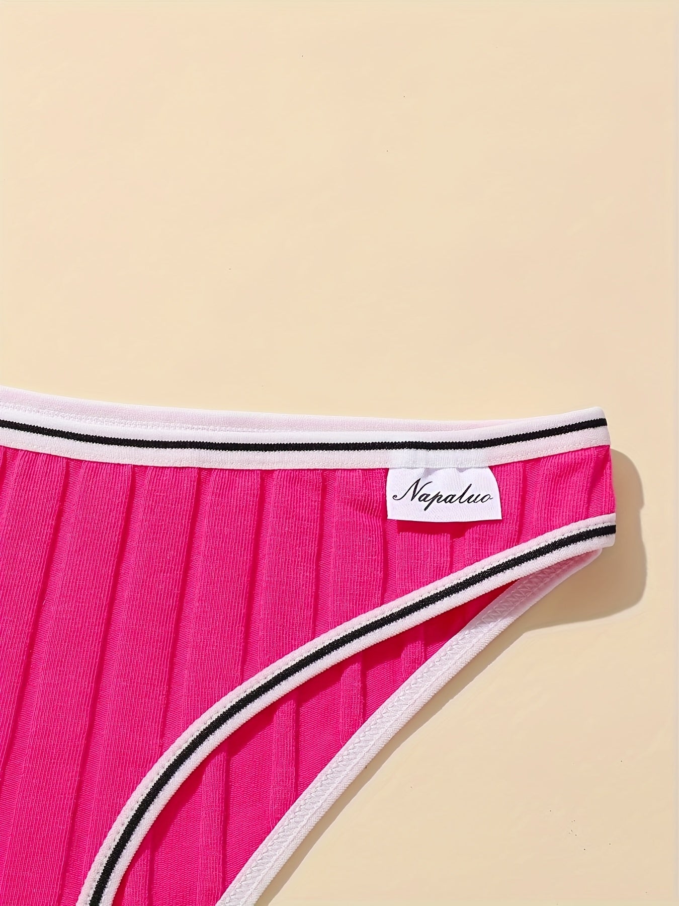 8pcs/Pack Women Thread Briefs Simple Soild Color Elastic Soild Color Breathable Ladies Panty