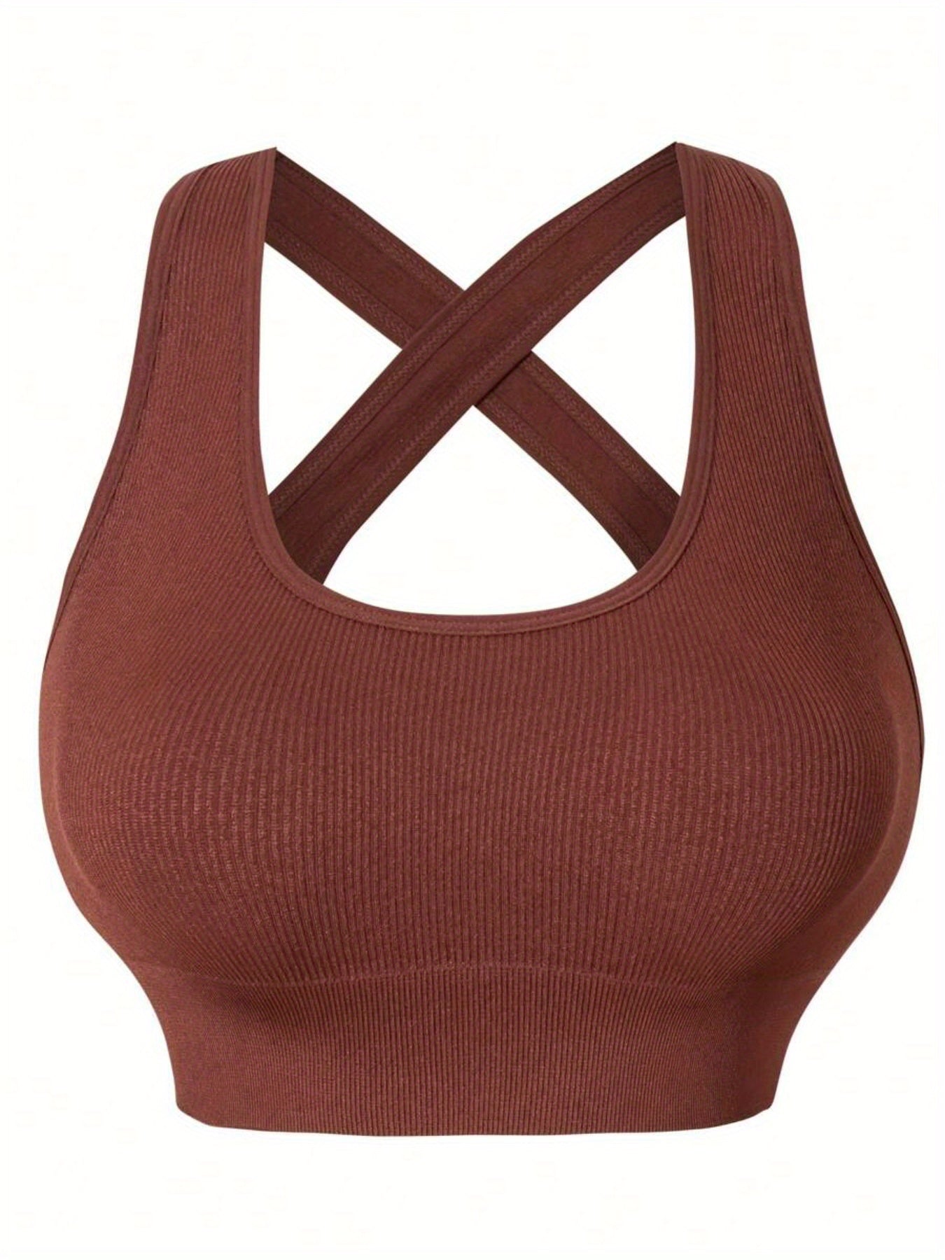 Three Seamless Women'S Activewear Sets High-Stretch Backless Bra And Hip-Lifting Leggings with Crossover Strap Details