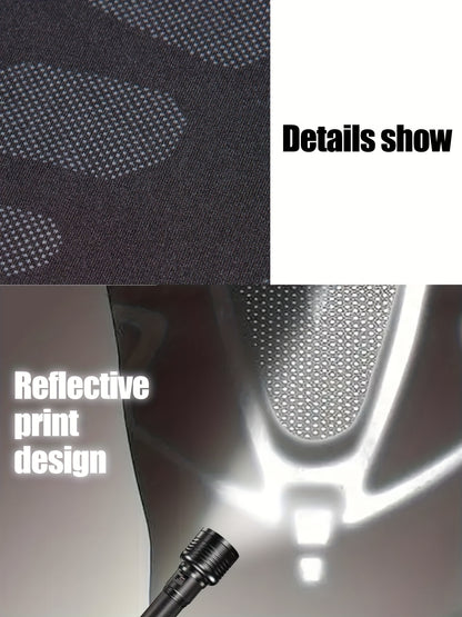 3pcs Men's Night Running Reflective Dry Tight Body Shaping Sports Suit Gym High Elastic Training Clothes Breathable Fitness Clothing, Night Running Gear, Reflective Workout Wear, Men's Sports Suit, Reflective Activewear, Sporty Aesthetic, Seamless Sportsw