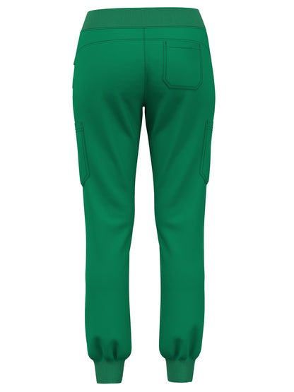 Scrub Pants for Women Jogger Pants with 5 Pockets Rib Waistaband Light Ultra Soft 4 Way Stretch 423