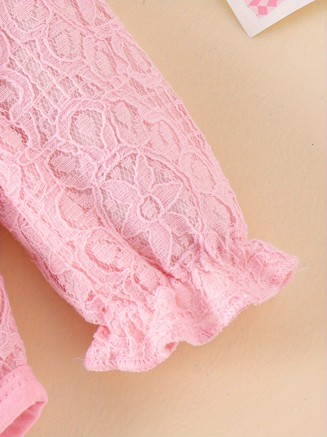 Baby Girls Clothes Fall Outfits For Girls Lace Off Shoulder Top Jeans Pant Sets Headband Belt 3pcs Newborn Infant Outfit Apricot With 3-24Months, for Outdoor