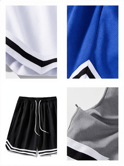 4pcs Men'S Sports Shorts with Pocket Basketball Pants, Made of Breathable And Quick-Drying Elastic Material, Suitable for Tennis, Jogging, Men'S Basketball Shorts, Suitable for Outdoor Sports, Home Leisure, Fitness Training, And Street Leisure