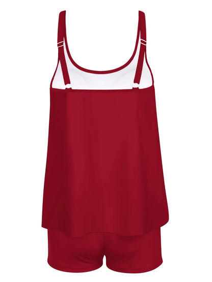 Adorable Skeleton-Themed Two-Piece Swimsuit for Women, Featuring a Stylish Black Design with a Conservative Double Shoulder Tankini Style, Perfect for a Laid-Back Halloween Look