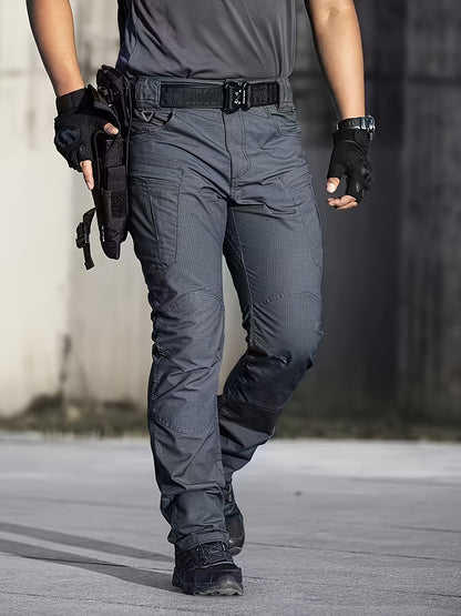 [Tactical Cargo Pants] Lightweight & Tear-ResistantMen's TacticalCargo Pants | (Waist Belt Included)Multi-Pocket Design, Loose Fit for Hiking, Camping, Construction | Elastic Fabric, Outdoor Sports & Casual Version