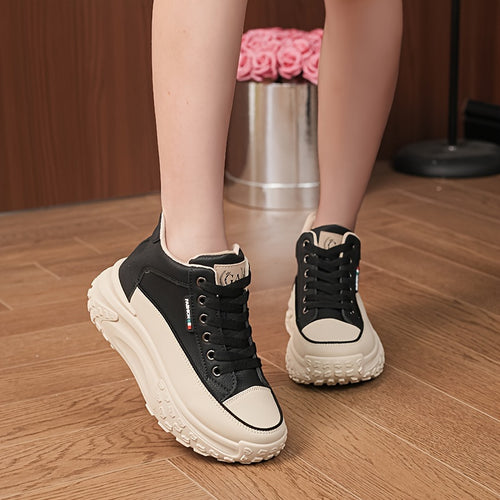 Autumn High Top Shoes Women's New Small White Shoes Casual Women's Shoes Thick Sole Show High Soft Sole Shoes, Women Shoes, Sneakers