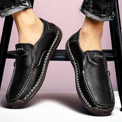 [Breathable Slip-On Loafers] New Hand-Stitched Men's Outdoor Casual Shoe Slip-On Shoe Spring Low-Cut Breathable Plus Size Loafers