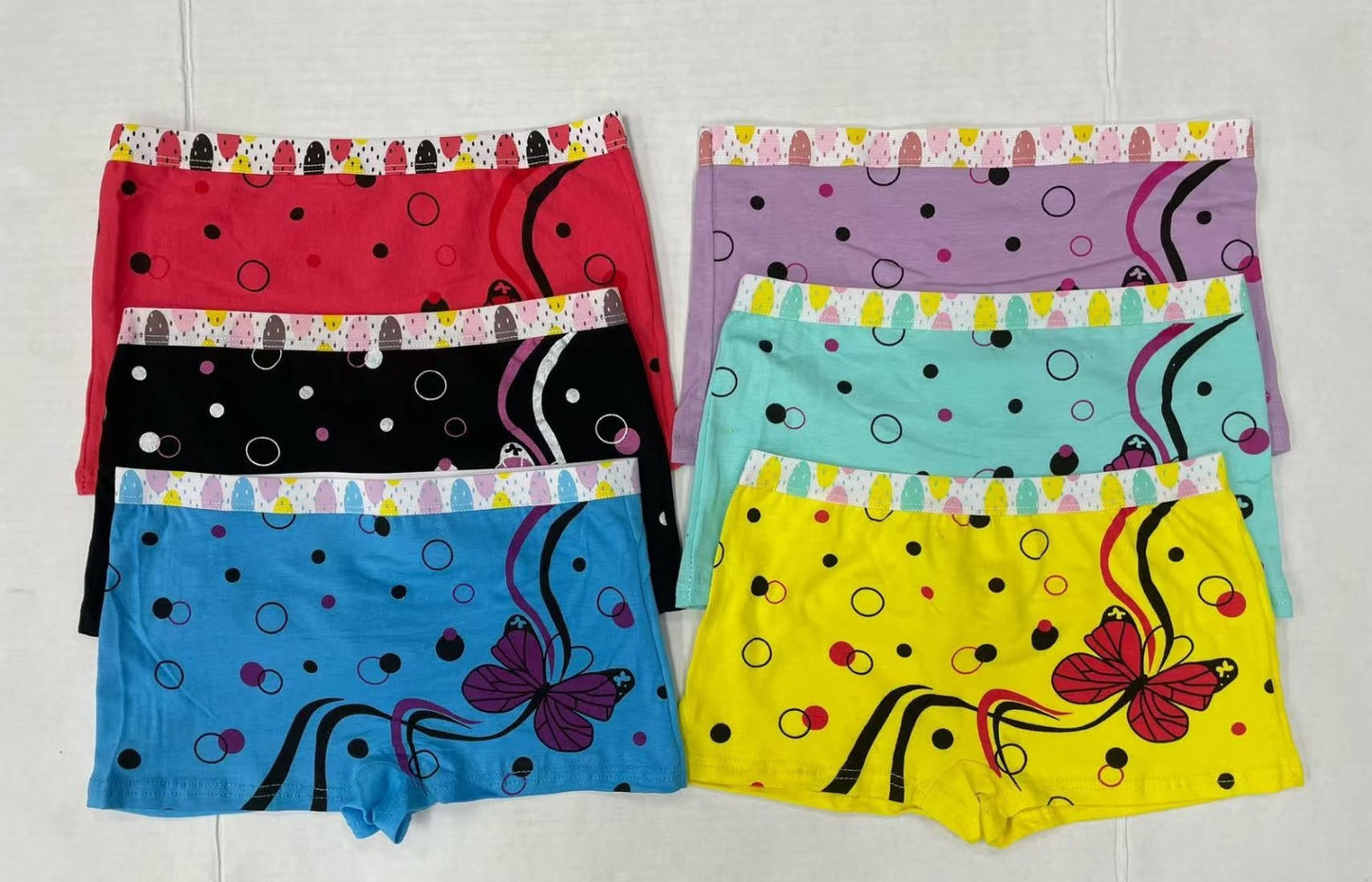 12-Pack Women's Cotton Boyshort Panties - Soft Breathable Assorted Colors
